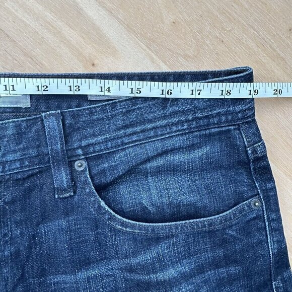 Guess Jeans Mens Blue Denim Falcon Regular Boot Cut Distressed Dark Wash Size 36 - Picture 11 of 13